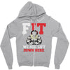 we all lift down here Zipper Hoodie