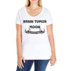I Love Someone with Brain Tumor to The Moon and Back to Infinity and B Ladies Curvy T-Shirt