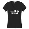 drummer evolution Women's V-Neck T-Shirt