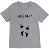Guess What Baby Inside Pregnancy Announcement V-Neck Tee