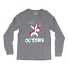 october born unicorns Long Sleeve Shirts