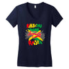 rasta nation, the reggae and dancehall Women's V-Neck T-Shirt