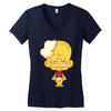 popelbob popcornkopf Women's V-Neck T-Shirt