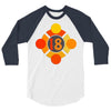 orange 18 3/4 Sleeve Shirt