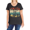 surf for life Ladies Curvy T-Shirt