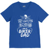 You Cant Scare Me I am Biker Dad V-Neck Tee