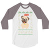 ugly sweater dog 3/4 Sleeve Shirt