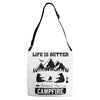 Life Is Better Around The Campfire Adjustable Strap Totes