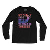 my cat and i stay in tonight Long Sleeve Shirts