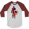 captain america flag abstract 3/4 Sleeve Shirt