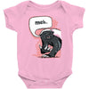 meh says honey badger Baby Onesie