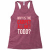 why is the carpet wet todd Racerback Tank