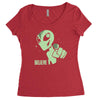 alien believe space sci fi ufo nerd Women's Triblend Scoop T-shirt