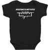 resistance is not futile funny star electrician wars trek cool Baby Bodysuit