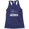 i was on the other line Racerback Tank
