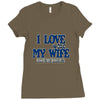 my wife lets me fishing Ladies Fitted T-Shirt