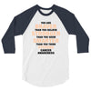 Braver Stronger Smarter Uterine Cancer Awareness 3/4 Sleeve Shirt