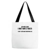 I Only Have Two Faults Funny T shirts Tote Bags