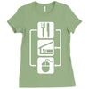 v2 eat sleep computer mouse Ladies Fitted T-Shirt