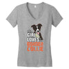 This Girl Loves Her Border Collie Women's V-Neck T-Shirt