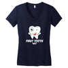 First Tooth Date Women's V-Neck T-Shirt