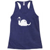 apatosaurus white Racerback Tank