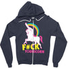 gay pride f#ck younicorn funny rude unicorn Zipper Hoodie