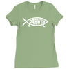 darwin'   fish Ladies Fitted T-Shirt