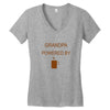 grandpa powered by coffee Women's V-Neck T-Shirt