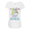 unicorns are born in april cute unicorn Maternity Scoop Neck T-shirt