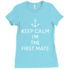 keep calm i'm the first mate Ladies Fitted T-Shirt