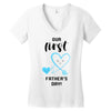 Our First Father's Day! Baby Boy Women's V-Neck T-Shirt