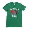 rescued by pug Ladies Fitted T-Shirt
