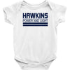 hawkins power and light 2 Baby Bodysuit