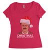ron swanson christmas Women's Triblend Scoop T-shirt