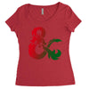 dungeons dragons logo Women's Triblend Scoop T-shirt