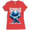 skinhead a way of life blue ideal birthday gift present. Ladies Fitted T-Shirt