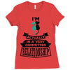 I Am Cat Actually In A Very Commited Relationship Ladies Fitted T-Shirt