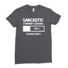 sarcastic comment loading please wait funny cool humour Ladies Fitted T-Shirt