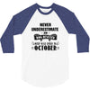 never underestimate an old man who was born in october 3/4 Sleeve Shirt