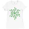snowflake geek usb green Ladies Fitted T-Shirt