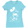 mouse screen print Ladies Fitted T-Shirt
