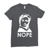 nope Ladies Fitted T-Shirt