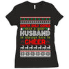 santa only comes once a year husband is always here to cheer Ladies Fitted T-Shirt