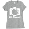 oh shoot camera Ladies Fitted T-Shirt