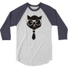 grumpy hipster cat 3/4 Sleeve Shirt