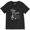 she wants the d black V-Neck Tee