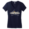 surf biker Women's V-Neck T-Shirt