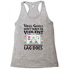 i love video games Racerback Tank