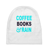 coffee books and rain Baby Beanies